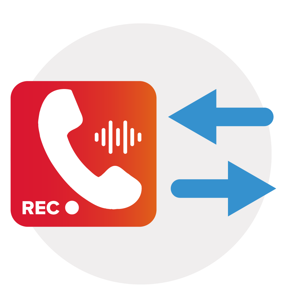 Call recording – in and out icon